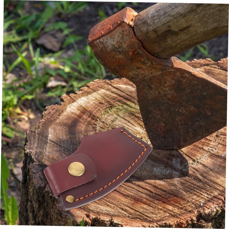 Leather Axe Head Cover For Camping Hatchet Bushcraft Survival Outdoor Tools - Image 5