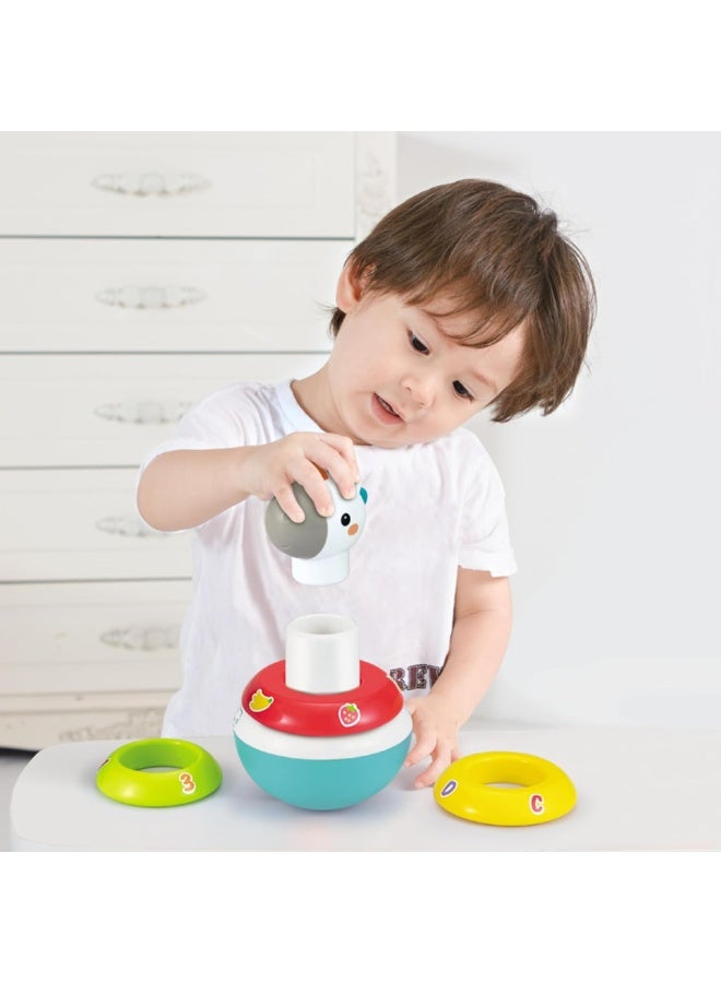 HOLA Roly-Poly Unicorn - 3-In-1 Stacking Toy, Rocker, And Rattle For Babies, Encourages Grasping, Hand-Eye Coordination, Color & Number Learning, Sensory Development For 6M+  - Image 4