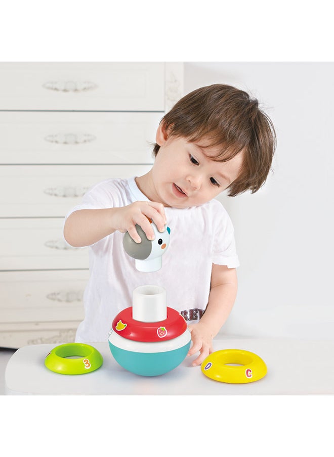 HOLA - Hola Roly-Poly Unicorn - 3-in-1 Stacking Toy, Rocker, and Rattle for Babies, Encourages Grasping, Hand-Eye Coordination, Color & Number Learning, Sensory Development for 6M+ - Image 1