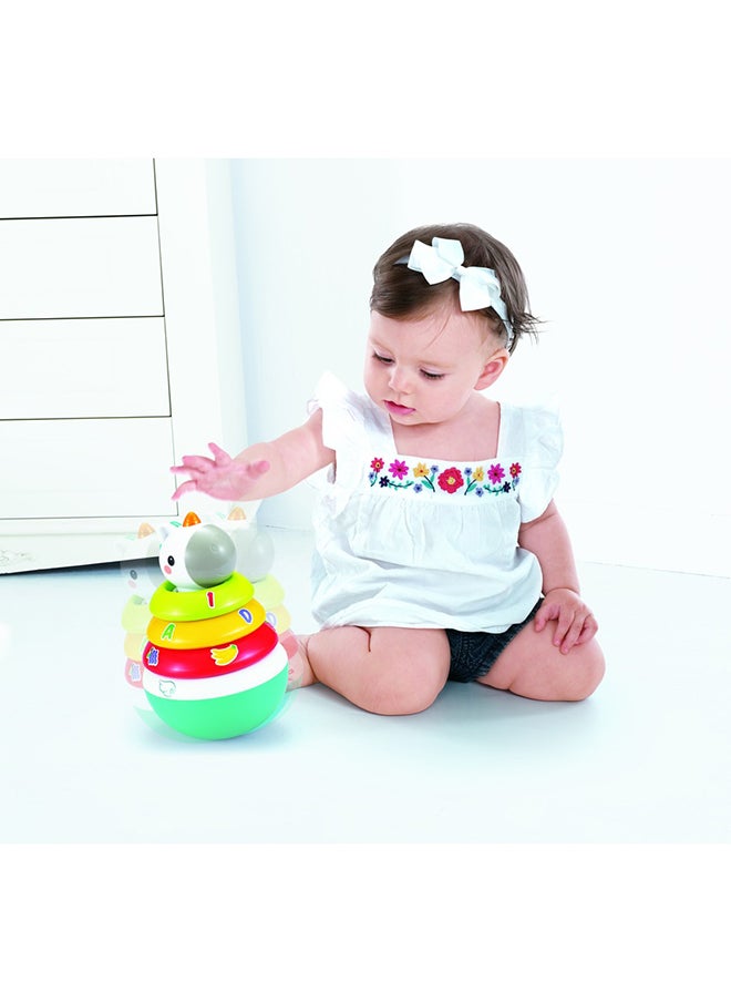 HOLA - Hola Roly-Poly Unicorn - 3-in-1 Stacking Toy, Rocker, and Rattle for Babies, Encourages Grasping, Hand-Eye Coordination, Color & Number Learning, Sensory Development for 6M+ - Image 1