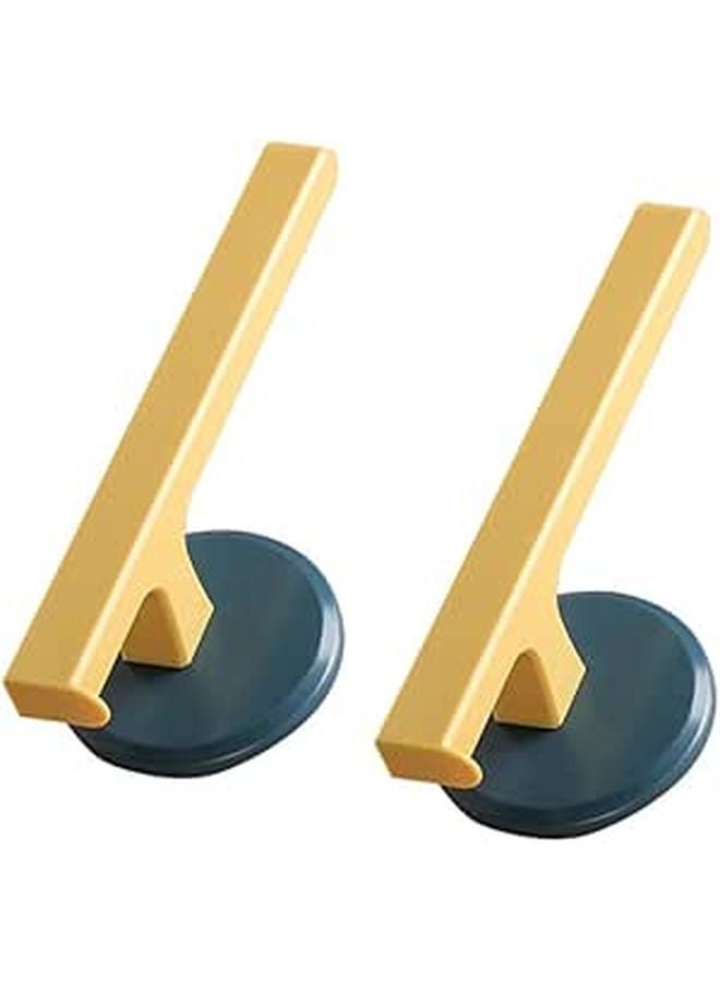 2Pcs Blue Mounted Towel Bar Rack Holder for Bathroom Storage and Organization - Image 1