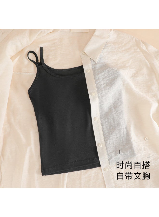 Top melon Sleeveless Undershirt For Women, Slimming And Back-Enhancing Camisole, Skin-Friendly And Breathable Layering Tank Top - Image 3