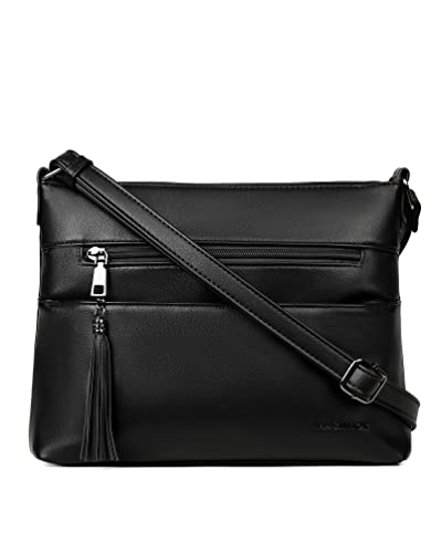 MASINTOR Crossbody Bags for Women, Lightweight Medium Crossbody Purse, Soft Leather Women's Shoulder Handbags with Tassel for Shopping or Travel - Image 1