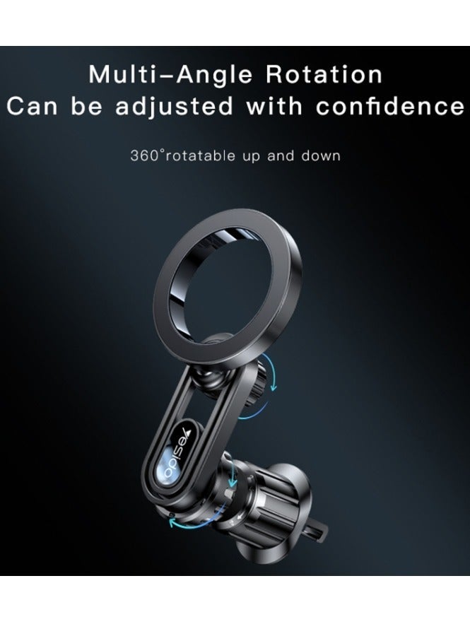 Yesido C157 Strong Magnetic Car Air Vent Phone Holder (Black) - Image 2