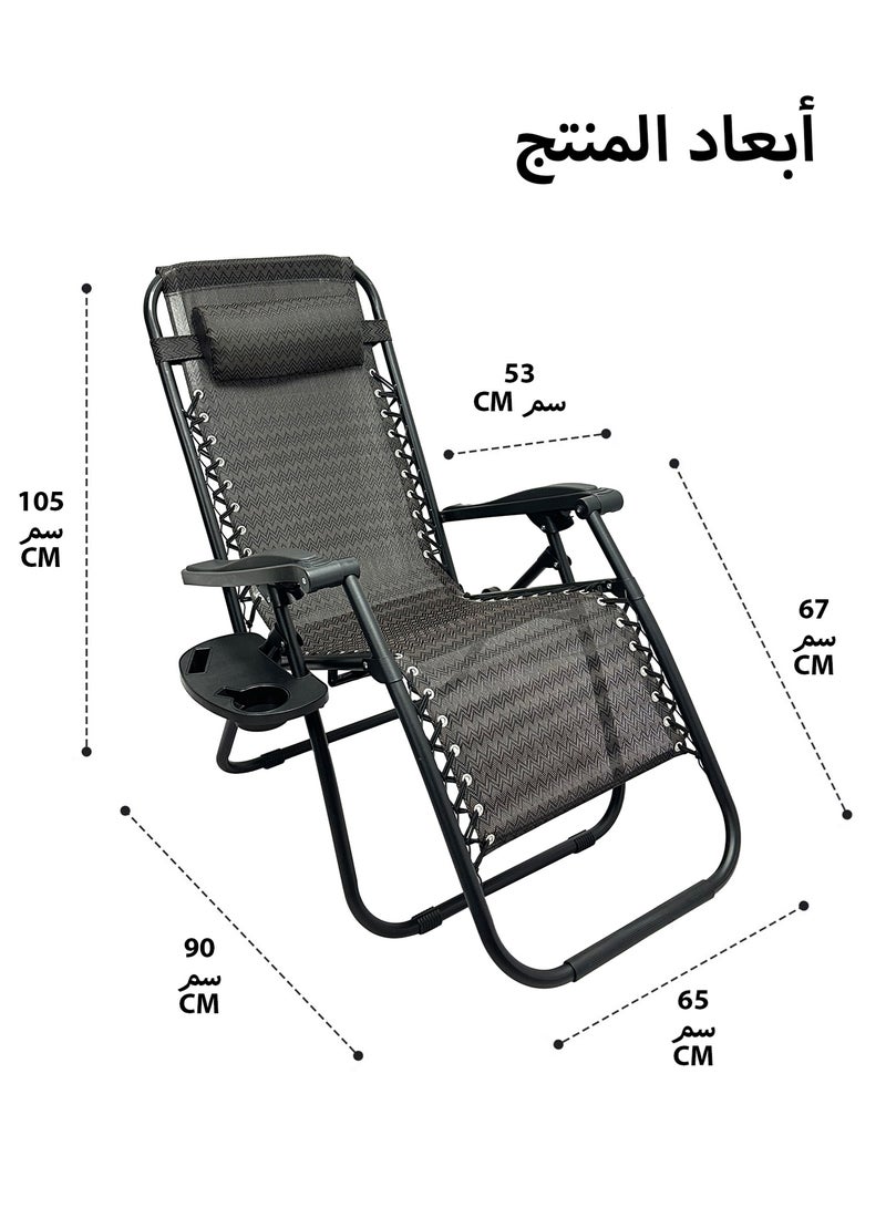 RENOVO Patio Chaise Lounges Chair gravity chair with adjustable backrest and footrest Sunlounger for Poolside Backyard and Beach - Image 5