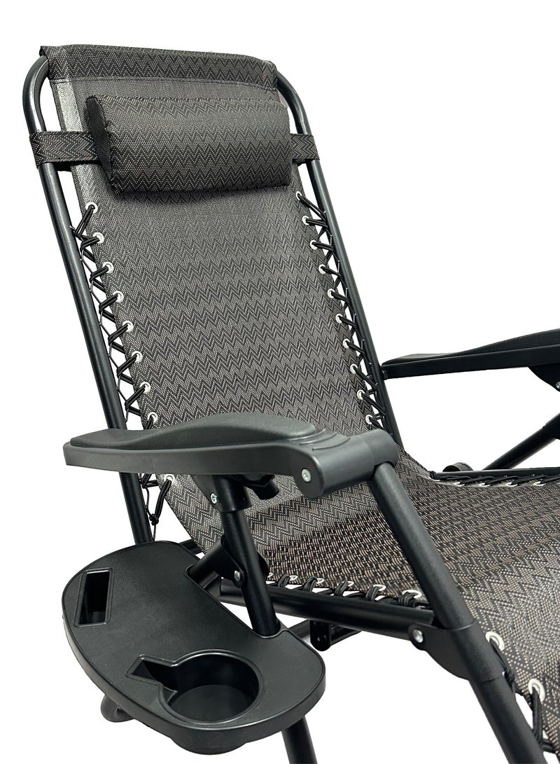 RENOVO Patio Chaise Lounges Chair gravity chair with adjustable backrest and footrest Sunlounger for Poolside Backyard and Beach - Image 3
