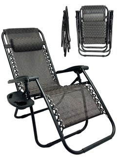 RENOVO Patio Chaise Lounges Chair gravity chair with adjustable backrest and footrest Sunlounger for Poolside Backyard and Beach  - Image 1