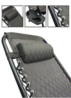 RENOVO Patio Chaise Lounges Chair gravity chair with adjustable backrest and footrest Sunlounger for Poolside Backyard and Beach  - Image 2