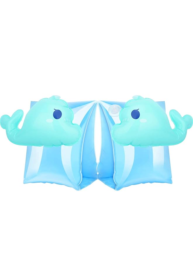 KASTWAVE Inflatable Armbands For Kids (Aged 3 6) Pool Arm Floatie Sleeves Floater Tube Water Wings Swimming Armlets For Children Kids Learning Swimming Up To 55 Lbs (Whale Blue 2 Pack) - Image 1