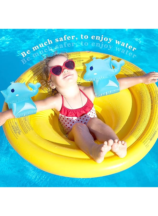 KASTWAVE Inflatable Armbands For Kids (Aged 3 6) Pool Arm Floatie Sleeves Floater Tube Water Wings Swimming Armlets For Children Kids Learning Swimming Up To 55 Lbs (Whale Blue 2 Pack) - Image 2