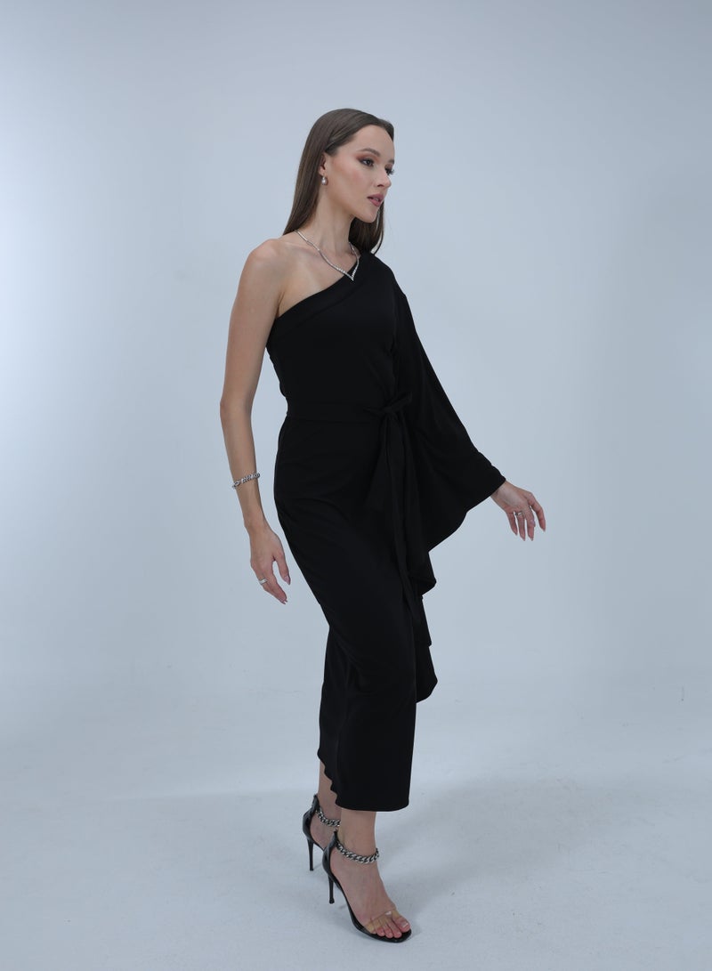 Etta Eve, Black Off-Shoulder Long Dress - Image 3
