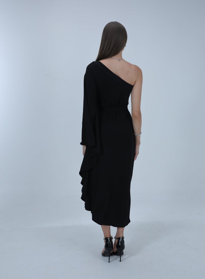 Etta Eve, Black Off-Shoulder Long Dress - Image 4