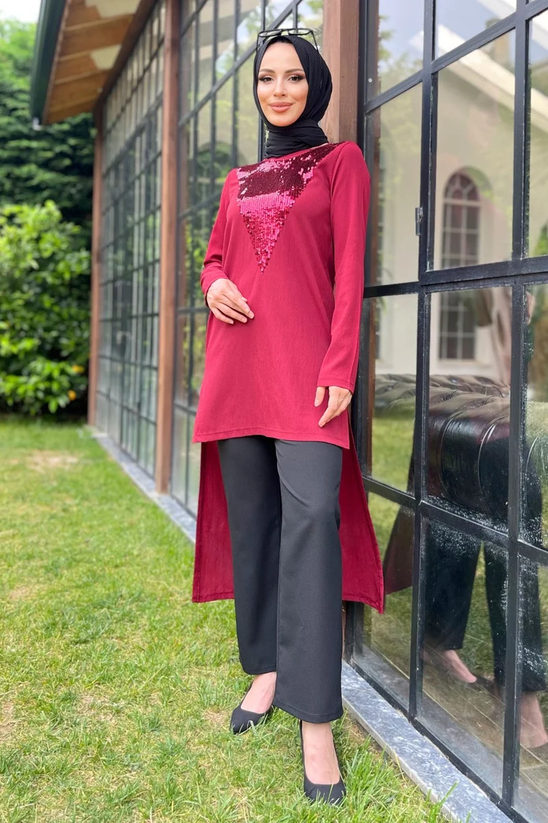 Tofisa 11514-CLARET RED Tunic+Pants