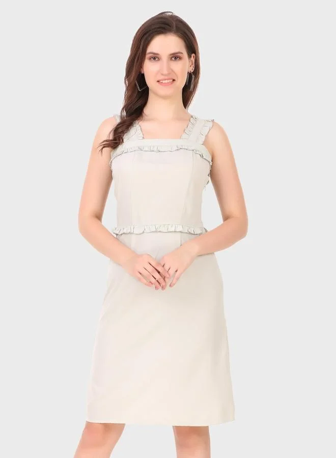 House Of Raeli Sleeveless A-Line Knee-Length Plain Dress