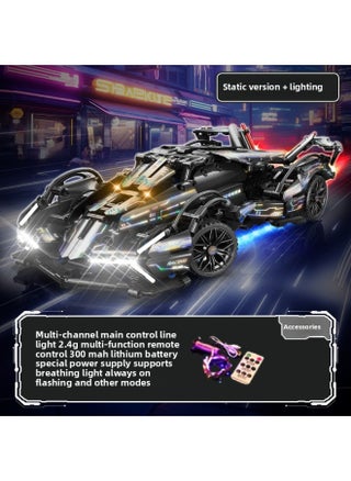 Cyberpunk Black Samurai Rambo Shijie 911 Container Remote Control Racing Gradient Building Blocks Sports Car Boys Play-Color:Black Warrior (static Version) + Remote Control Lighting - pzsku/Z8BAD6981A0F92D641C6AZ/45/1745679621/fcfb1fba-aba7-4bb2-acd0-cd3b6d4c30e3