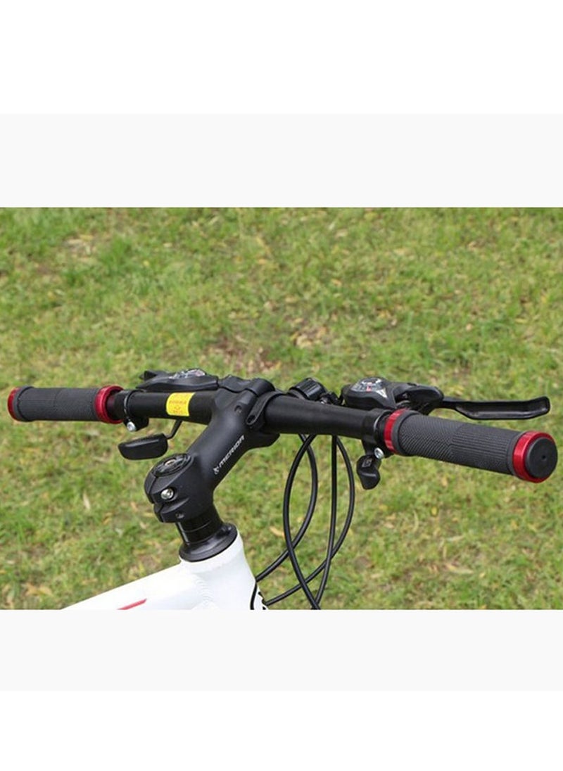 1 Pair Double Lock On Locking Mountain Bike Bicycle Cycling Handle Bar Grips(Red)