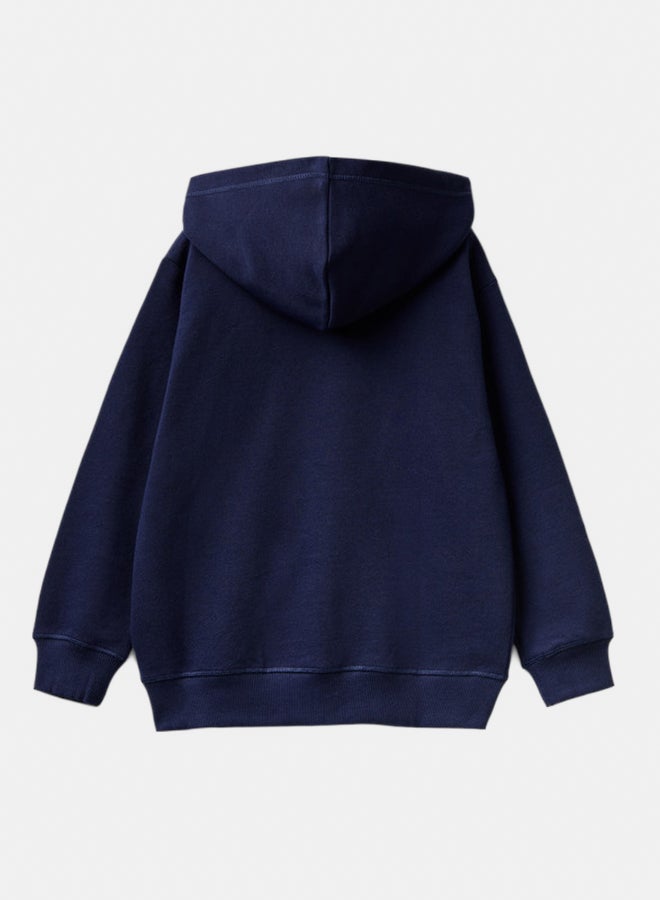 Benetton Boys Zip-Up Sweatshirt With Print - Image 2