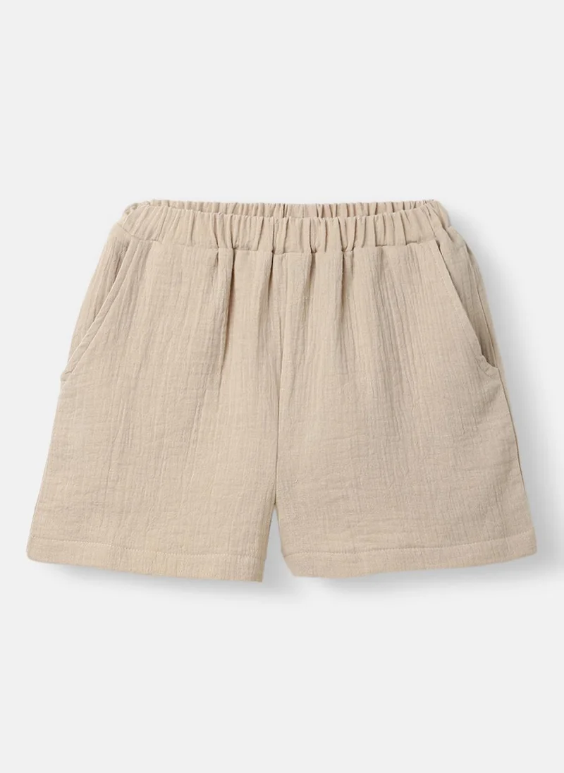Nautinati Brown Boys’ Shirt and Shorts Set | Front Pocket Shirt | Clothing Set for 2-10 Years for Men | Best Price UAE