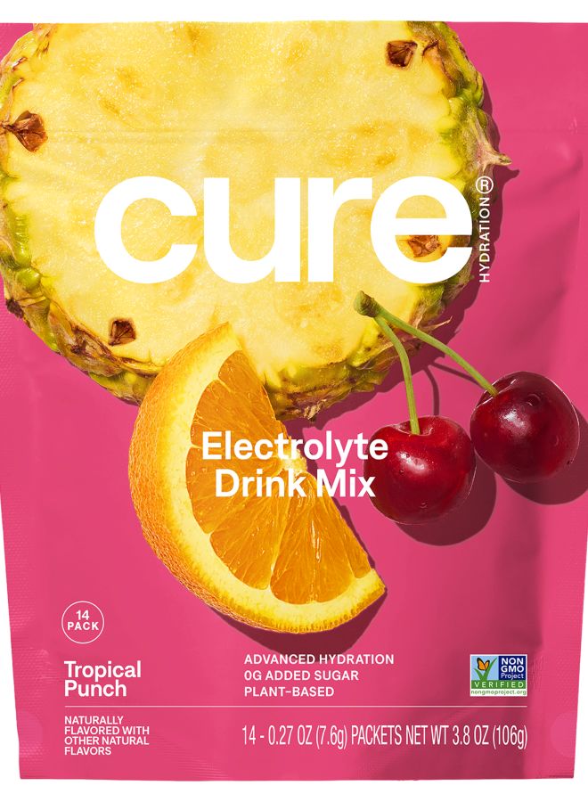 Electrolyte Drink Mix Tropical Punch 14 Packets 0.27 oz (7.6 g) Each