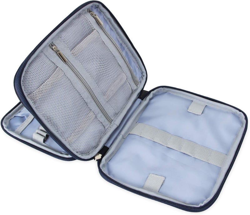 Teamoy Organizer Case for Interchangeable Circular Knitting Needles, Crochet hooks and Knitting Accessories, Keep All in Place and Easy to Carry, Cats Blue (No Accessories Included) - Image 3