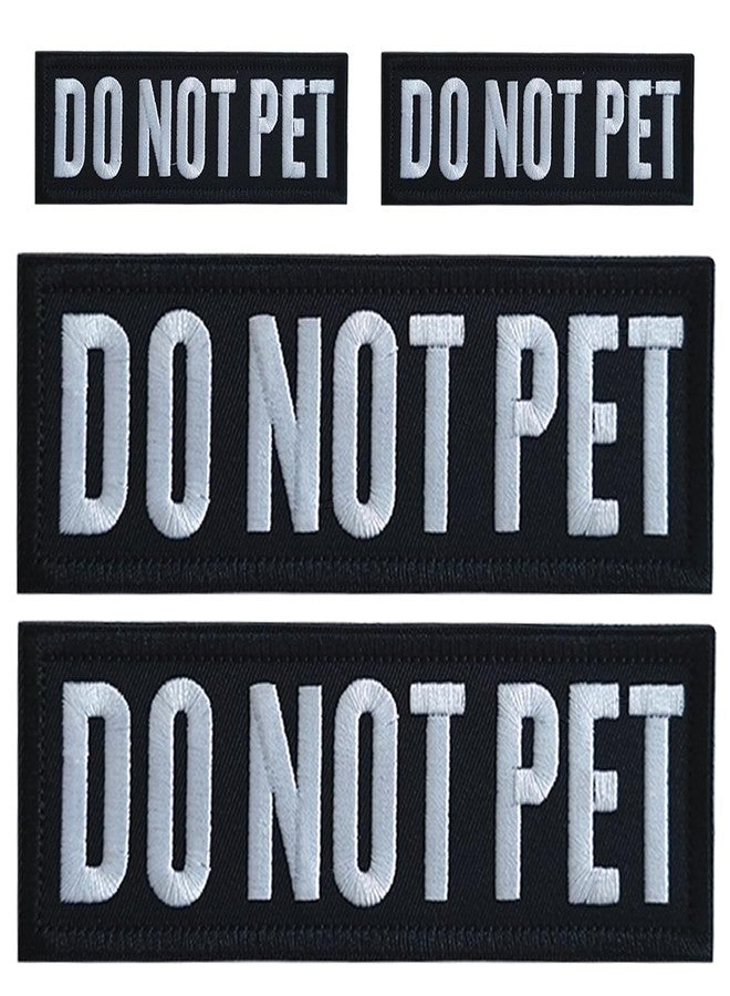 ZESION 4 Pcs Do Not Pet Patch, Tactical Dog Patch, Removable Embroidered Hook and Loop Patch for Dog Vest Carrier and Vest Harness - Image 1