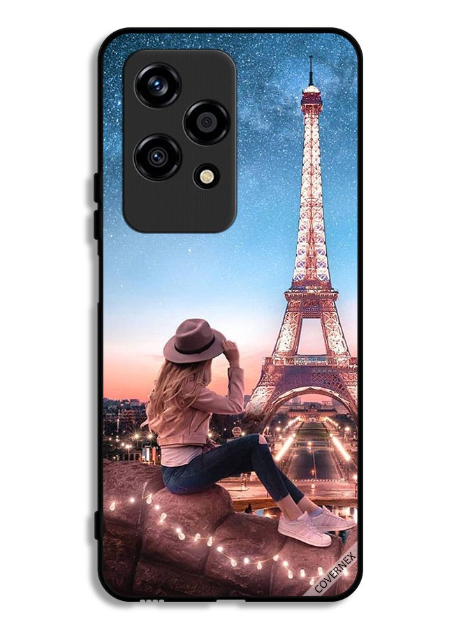 Covernex Honor 200 Lite 5G Protective Case Cover Hat Girl & Eiffel Tower - Image 1