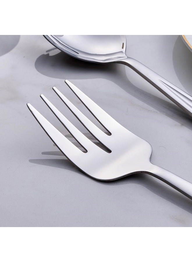 GoGeiLi Salad Server Set, 9.5-inch Stainless Steel Salad Serving Utensil, 2-Piece Large Salad Spoon and Fork Serving Set, Dishwasher Safe - Image 5