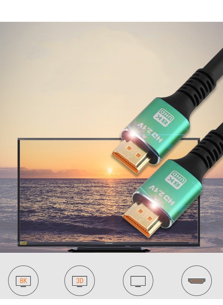 HDMI 2.1 Cable - 8K and 4K - Ultra High Speed HDMI Cord - Suitable for Computer Monitors, Projectors, TV, PS5, Xbox, Switch  - Image 2
