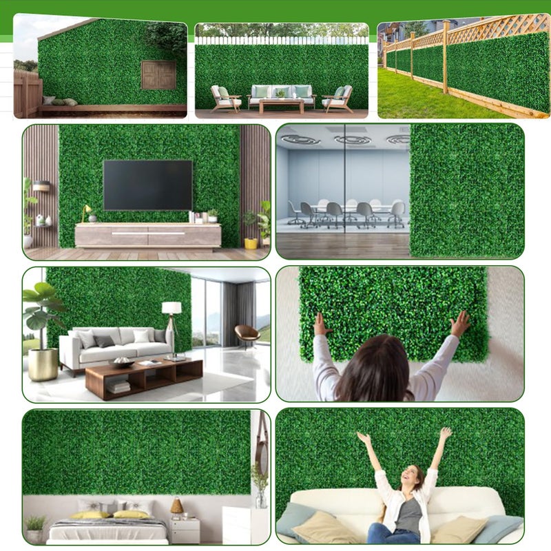 Moeput Artificial Ivy Privacy Fence Screen, 40X120 in(34 sqft) UV-Anti Faux Boxwood Roll Panels Greenery Backdrop Vine Leaf Fence Panels for Indoor Outdoor Wall Decor & Ivy Fence Covering Privacy - Image 5