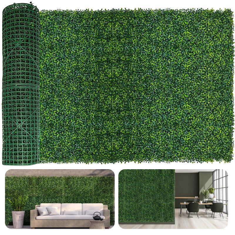Moeput Artificial Ivy Privacy Fence Screen, 40X120 in(34 sqft) UV-Anti Faux Boxwood Roll Panels Greenery Backdrop Vine Leaf Fence Panels for Indoor Outdoor Wall Decor & Ivy Fence Covering Privacy - Image 1