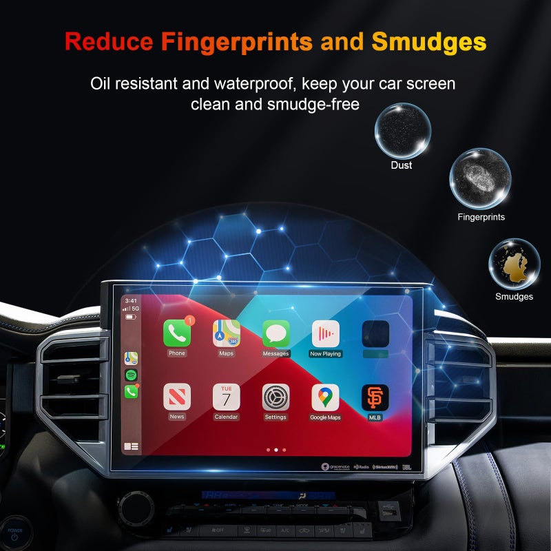 BSTW 2024 Tundra Screen Protector for 2022-2026 Tundra/Sequoia 3rd Gen 14 inch Touchscreen for 2024 Toyota Tundra Accessories Anti-Scratch Tempered Glass Protective Film - Image 3