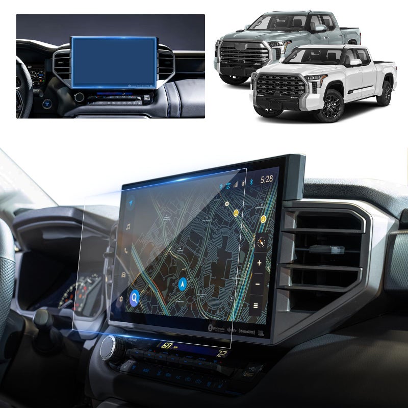 BSTW 2024 Tundra Screen Protector for 2022-2026 Tundra/Sequoia 3rd Gen 14 inch Touchscreen for 2024 Toyota Tundra Accessories Anti-Scratch Tempered Glass Protective Film - Image 1