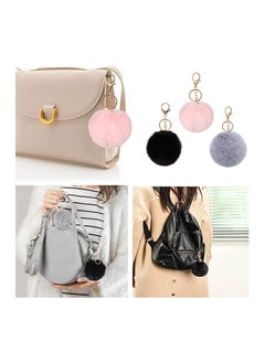SYOSI 9 Pcs Fluffy Keyring for School Bags Key Rings Girls Plush Keychain Accessories Rabbit Bag Car Backpack Hanging Ornament For Women  - Image 4