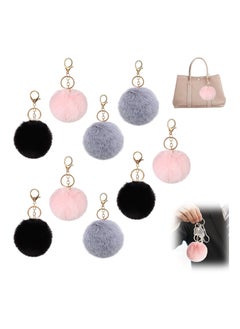 SYOSI 9 Pcs Fluffy Keyring for School Bags Key Rings Girls Plush Keychain Accessories Rabbit Bag Car Backpack Hanging Ornament For Women  - Image 1