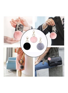 SYOSI 9 Pcs Fluffy Keyring for School Bags Key Rings Girls Plush Keychain Accessories Rabbit Bag Car Backpack Hanging Ornament For Women  - Image 2