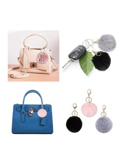 SYOSI 9 Pcs Fluffy Keyring for School Bags Key Rings Girls Plush Keychain Accessories Rabbit Bag Car Backpack Hanging Ornament For Women  - Image 5