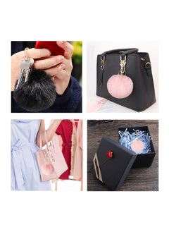 SYOSI 9 Pcs Fluffy Keyring for School Bags Key Rings Girls Plush Keychain Accessories Rabbit Bag Car Backpack Hanging Ornament For Women  - Image 3