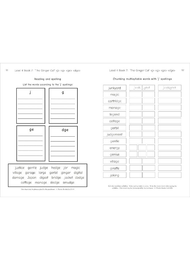 Phonic Books Dandelion Readers Reading and Spelling Activities Vowel Spellings Level 4: Alternative vowel and consonant spellings, and Latin suffixes  - Image 4