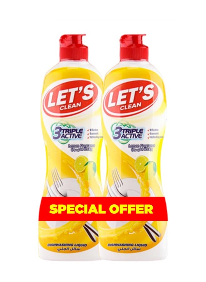 LET'S CLEAN - Dishwashing Liquid 900ml Lemon - Image 1