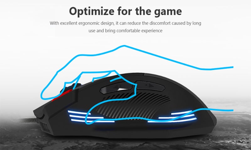 Gaming Mouse: ABS Material, Wired USB Interface - 7200 DPI 6-Gear Shift, 7-Color Backlight, Firepower Key for Fierce Gaming, Zero Delay, Extreme Stability - Image 4