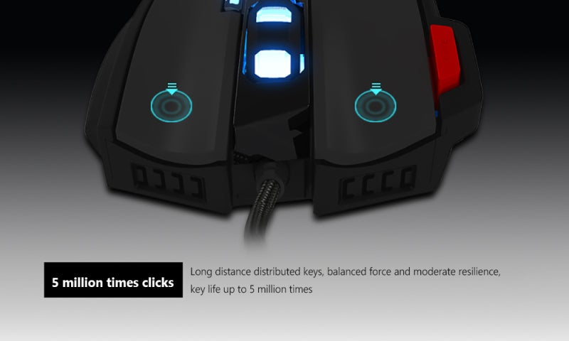 Gaming Mouse: ABS Material, Wired USB Interface - 7200 DPI 6-Gear Shift, 7-Color Backlight, Firepower Key for Fierce Gaming, Zero Delay, Extreme Stability - Image 5