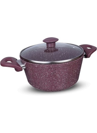 Granite Pot With Glass Lid, Size18 Burgandy - pzsku/Z8BAE0DF3310B20CE3813Z/45/_/1728912497/a731062a-9111-4efb-b9b3-503c831f03f0