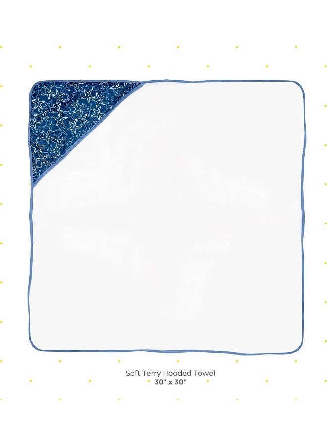 Spasilk Baby 2 Pack Soft Terry Towel with Muslin Printed Hood - Image 2
