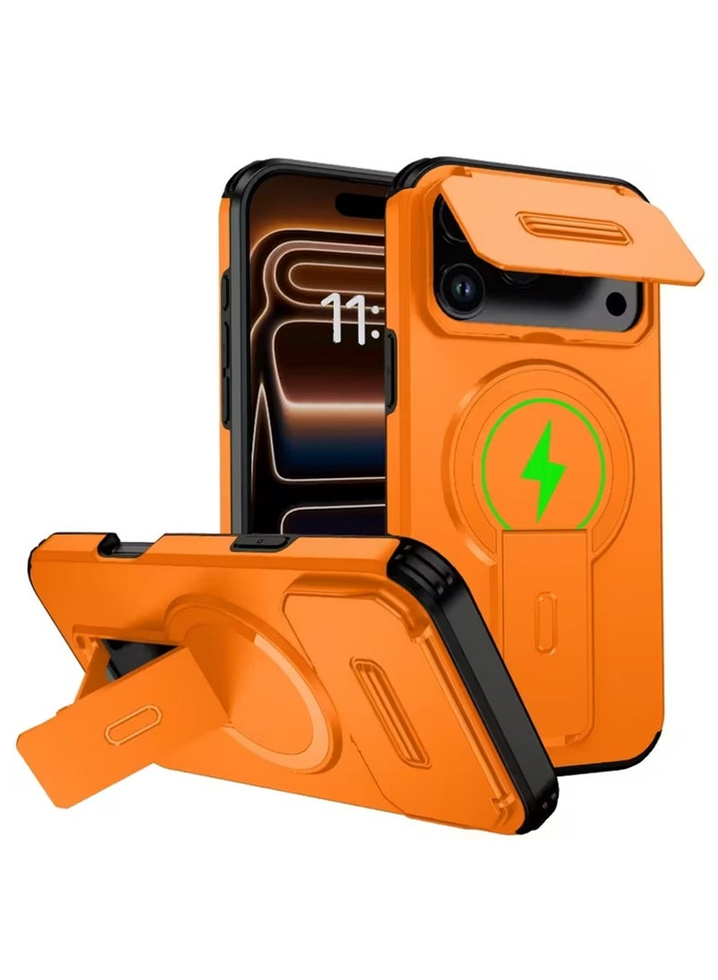 بولوز حالة لـ iPhone 17 Pro ، الصف العسكري [مدمج في الركض] المغناطيسية الثقيلة مع الشحن اللاسلكي مقاوم للصدمات حماية حالة الهاتف - Image 1