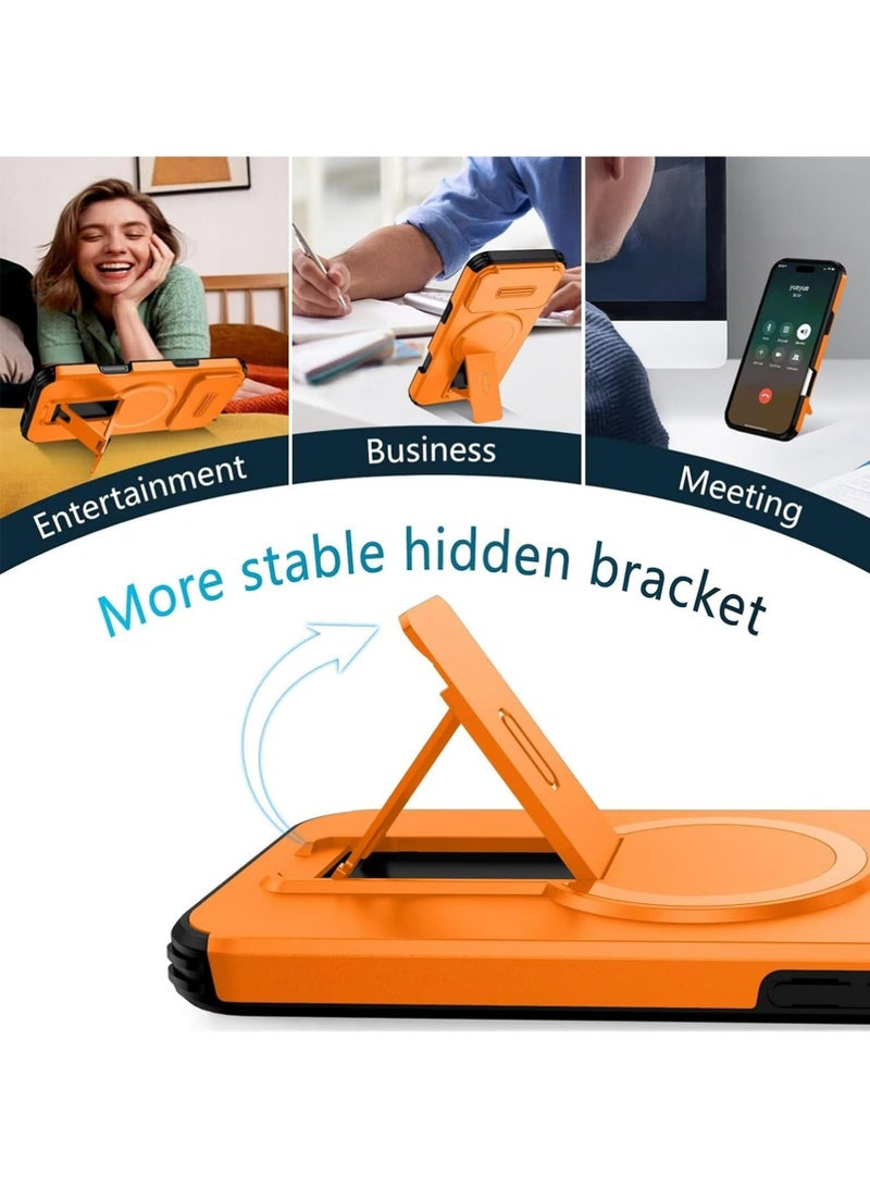 بولوز حالة لـ iPhone 17 Pro ، الصف العسكري [مدمج في الركض] المغناطيسية الثقيلة مع الشحن اللاسلكي مقاوم للصدمات حماية حالة الهاتف - Image 3