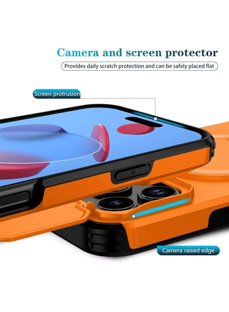 بولوز حالة لـ iPhone 17 Pro ، الصف العسكري [مدمج في الركض] المغناطيسية الثقيلة مع الشحن اللاسلكي مقاوم للصدمات حماية حالة الهاتف - Image 2