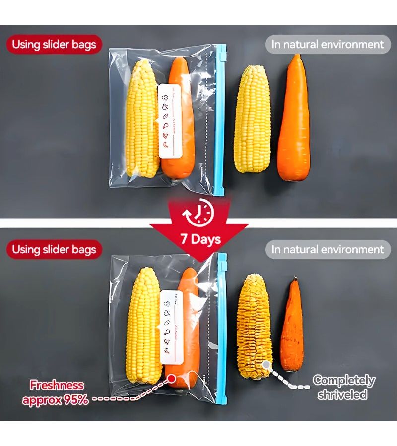 PEEJAA 13 Pieces Classified Ziplock Storage Bags Food Grade Sealing Bags For Fruit Grain Vegetable Meat Kitchen Preservation 4 Large 5 Medium 4 Small - Image 2