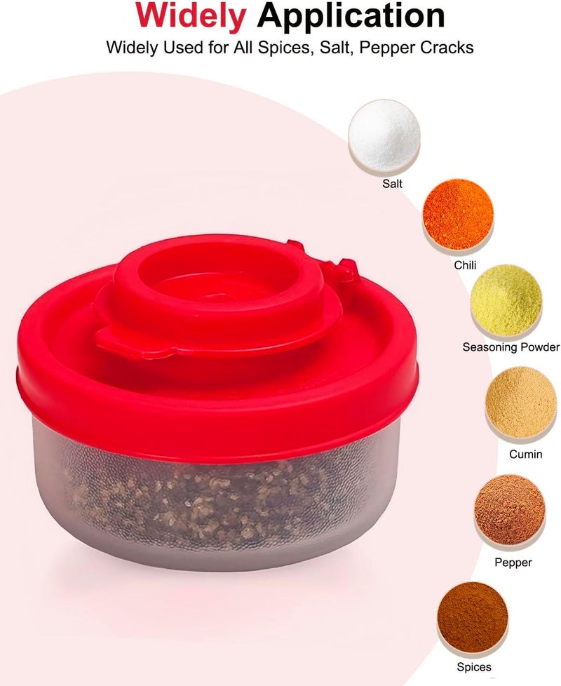 TooWoom Salt and Pepper Shakers with Moisture Proof Lids, Small Spice Dispenser for Sea Salt and Black Pepper, Mini Salt Shakers for Kitchen, Camping, Travel, Picnic and Lunch Boxes - Image 3
