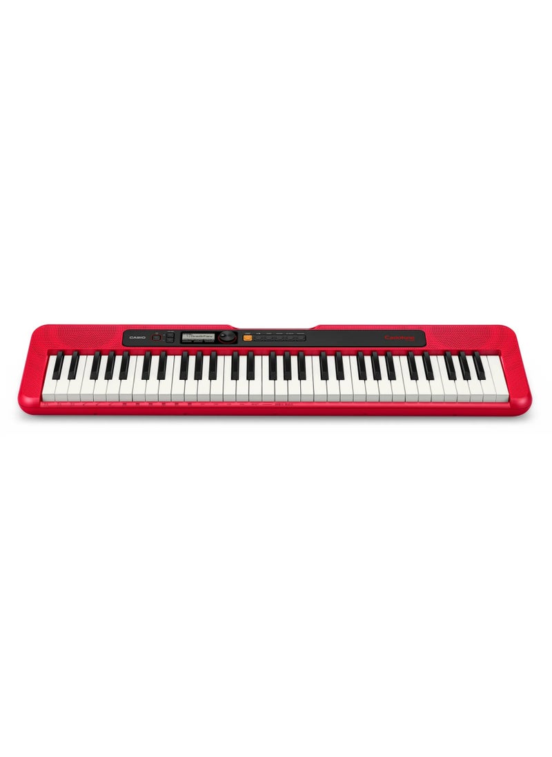 CASIO - CT-S200 Digital Piano Keyboard - Red - 61 Keys - 400 Tones - 77 Rhythms, With Power Adaptor - Image 1