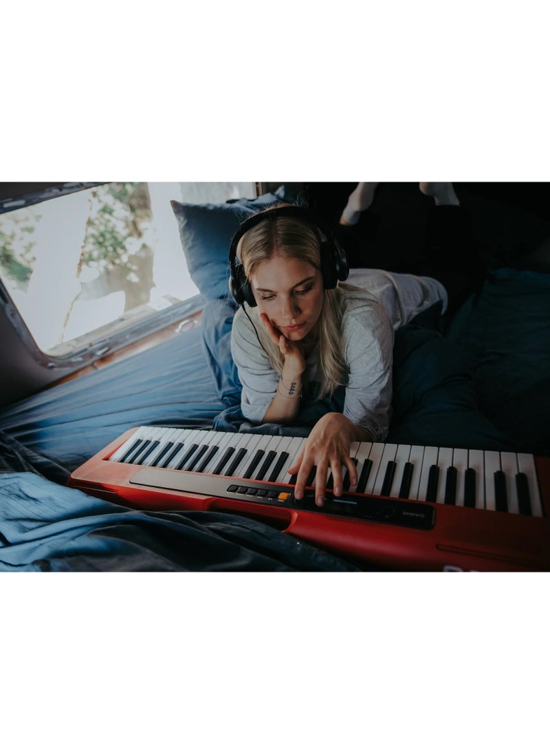 CASIO - CT-S200 Digital Piano Keyboard - Red - 61 Keys - 400 Tones - 77 Rhythms, With Power Adaptor - Image 1
